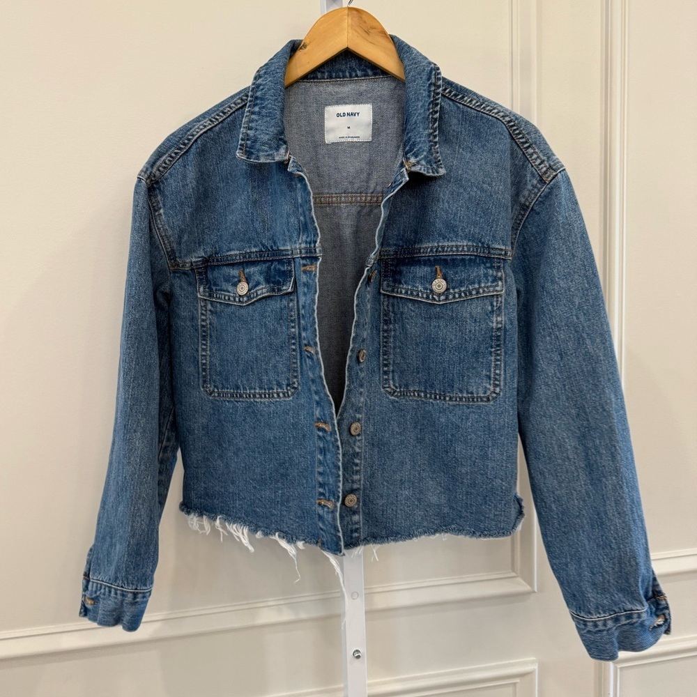 Old Navy Blue Cropped Denim Jacket‎
